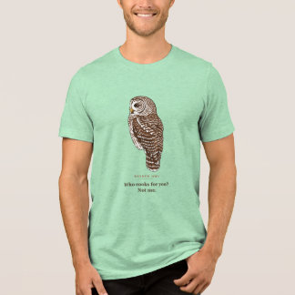 フクロウの料理人じゃないよ トライブレンドTシャツ