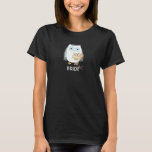 フクロウの新婚おばあさんおもしろい Tシャツ<br><div class="desc">キュートなフクロウ花嫁がベールを被り、花束を持っている。可能な文字で愛らしい新パーソナライズされた生。Jenn's Doodle Worldを見て、可愛いマッチのフクロウ・グルームティー。おもしろいの贈り物やブライダルシャワーの贈り物を作る新しい花嫁結婚Tシャツ。</div>