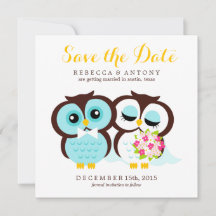 フクロウの新郎新婦　結婚式のご案内 保存版