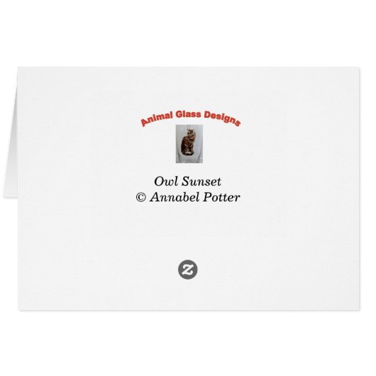 フクロウの日没の写真 (裏面横)