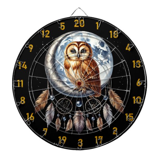 フクロウの星のように投げる ダーツボード (正面)