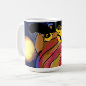 フクロウの星夜 コーヒーマグカップ (正面左)