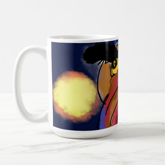 フクロウの星夜 コーヒーマグカップ (左)