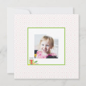 フクロウの最初の誕生日の招待 招待状 (裏面)