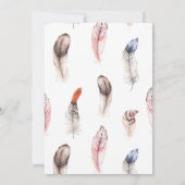 フクロウの最初の誕生日パーティー 招待状 (裏面)