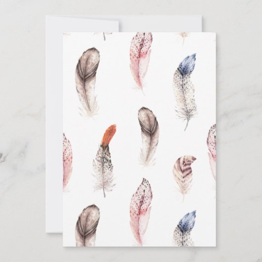 フクロウの最初の誕生日パーティー 招待状 (裏面)