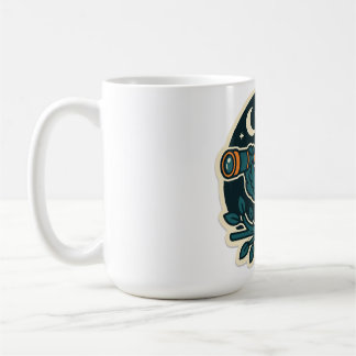 フクロウの望遠鏡 天体観測 コーヒーマグカップ