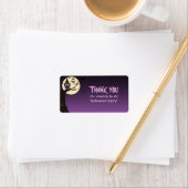 フクロウの木の枝にハローのメッセージカードラベル ラベル (インサイチュ)