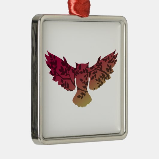 フクロウの木 メタルオーナメント (右)