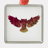 フクロウの木 メタルオーナメント (正面)