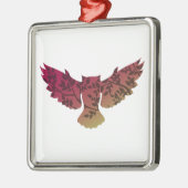 フクロウの木 メタルオーナメント (左)