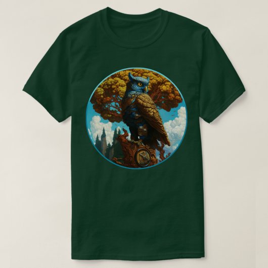 フクロウの木 Tシャツ (デザイン正面)