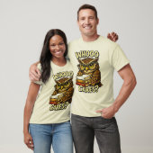 フクロウの本の愛好家グラフィック面白いデザイン Tシャツ (ユニセックス)