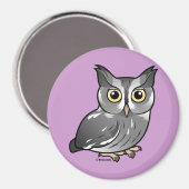 フクロウの東部(灰色の段階) マグネット (正面/裏面)