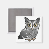 フクロウの東部（灰色の段階） マグネット (正面/裏面)