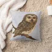 フクロウの枕を鋸磨いて下さい クッション (ブランケット)