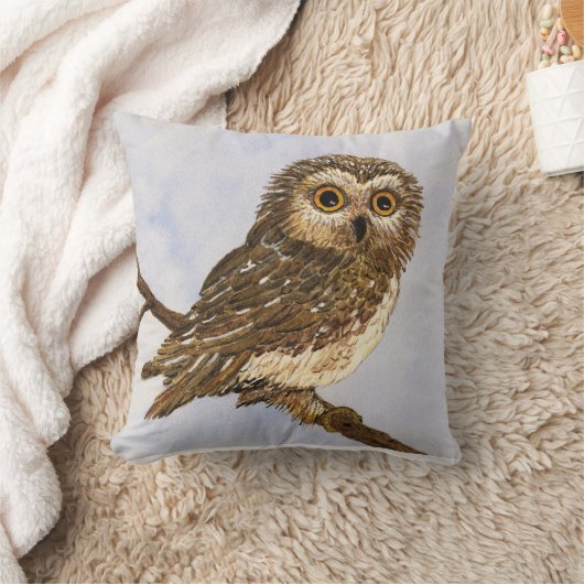 フクロウの枕を鋸磨いて下さい クッション (ブランケット)