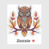 フクロウの枝 シール (シート)