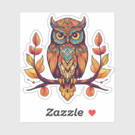 フクロウの枝 シール