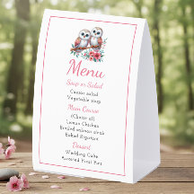 フクロウの森のボヘミアンティックなカントリーウェディングメニュー