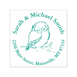 フクロウの森の動物の赤ちゃんシャワー セルフインキングスタンプ