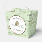 フクロウの森の動物の赤ちゃんシャワー フェイバーボックス (裏面サイド)