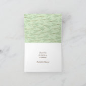 フクロウの森の動物ベビーシャワー サンキューカード (内部)