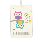 フクロウの森の動物 カーエアーフレッシュナー (裏面)