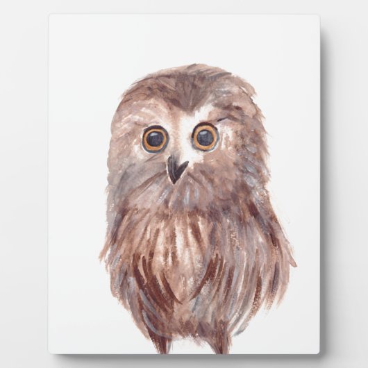 フクロウの森の鳥 フォトプラーク (正面)