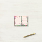 フクロウの森林水彩画のしなければならないことのリスト ポストイット (デスク上)