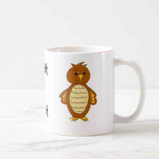 フクロウの楽しい一句 コーヒーマグカップ (右)