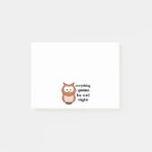 フクロウの権利があることを行くすべて ポストイット (正面)
