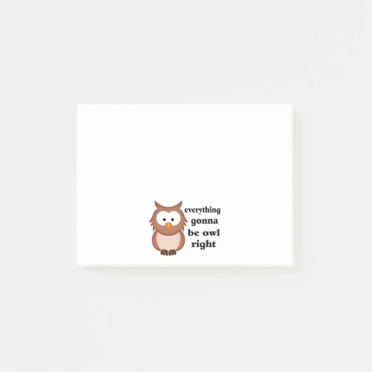 フクロウの権利があることを行くすべて ポストイット (正面)