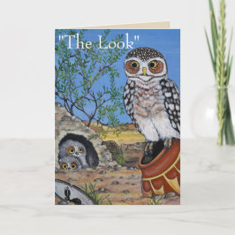 フクロウの母の日ユーモア 赤ちゃんフクロウ 南西部砂漠 カード