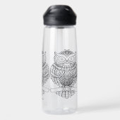 フクロウの水筒 (750ml) ウォーターボトル (背面)