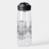 フクロウの水筒 (750ml) ウォーターボトル (正面)