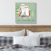 フクロウの水素朴色 キャンバスプリント (インサイチュ (寝室))