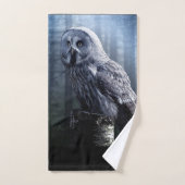 フクロウの浴室タオルセット バスタオルセット (ハンドタオル)