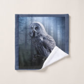 フクロウの浴室タオルセット バスタオルセット (ウォッシュタオル)