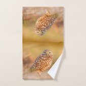 フクロウの浴室タオルセット バスタオルセット (ハンドタオル)