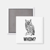 フクロウの漫画おもしろい マグネット (正面/裏面)