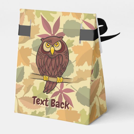 フクロウの漫画のお願い箱 フェイバーボックス (裏面サイド)