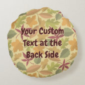 フクロウの漫画の丸い枕 ラウンドクッション (裏面)