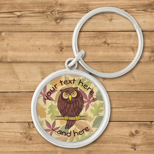 フクロウの漫画 キーホルダー