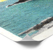 フクロウの灯台とフクロウの岩の景色 ポスター (角)