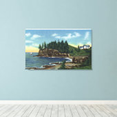 フクロウの灯台の景色 キャンバスプリント (インサイチュ (ウッドフロア))