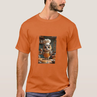 フクロウの焼き付けtシャツ tシャツ