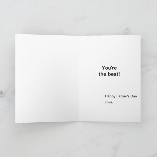 フクロウの父の日 カード (内部)