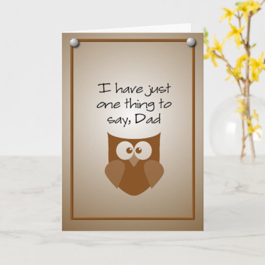 フクロウの父の日 カード (黄色い花)