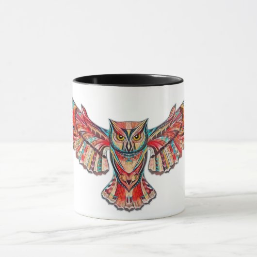 フクロウの狩り マグカップ (中央)